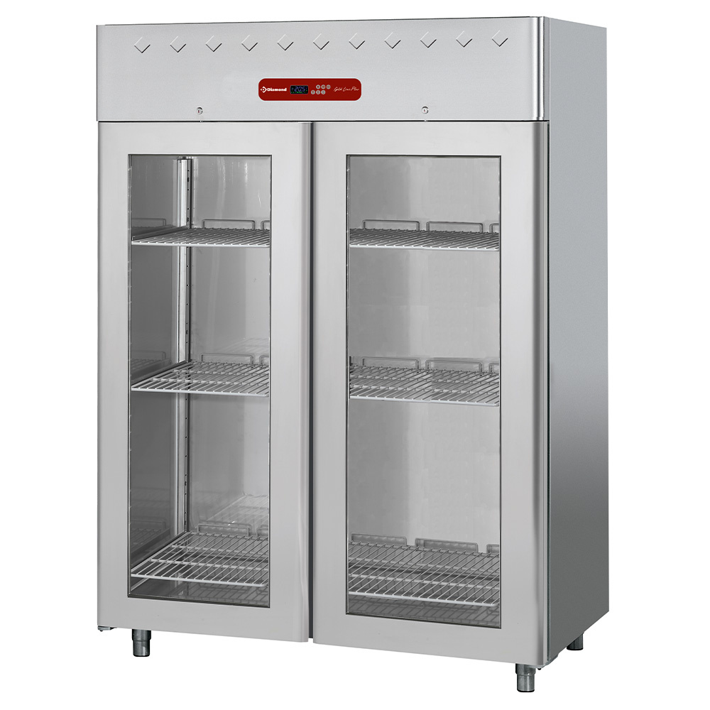 Ventileret Industrifryser 1400 Liter – 2 Glasdøre GN 2/1 | Professionel Displayfryser