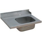 Venstrevendt Forvaskebord med Stor Vask – 1300x700 mm