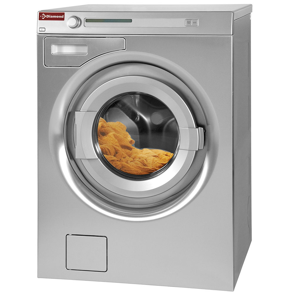 Industrivaskemaskine – 8 kg – Inox-Titanium – Med Afløbspumpe - Diamond Line Industrivaskemaskine – 8 kg – Inox-Titanium – Med Afløbspumpe