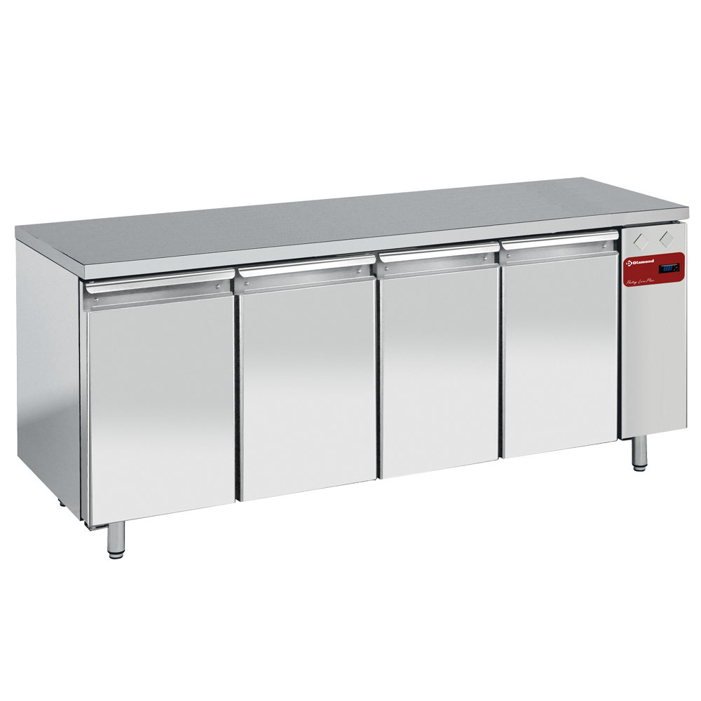 Bagerikølebord EN 600x400 – 4 Døre – Uden Kompressor