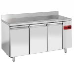 Frysebord med Stænkkant – 3 Døre GN 1/1 – Uden Motor (Centralkøl) – 1590 mm