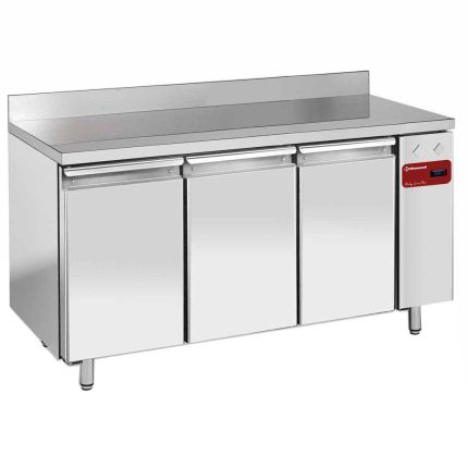 Frysebord med Stænkkant – 3 Døre EN 600x400 – Uden Motor (Centralkøl) – 1820 mm