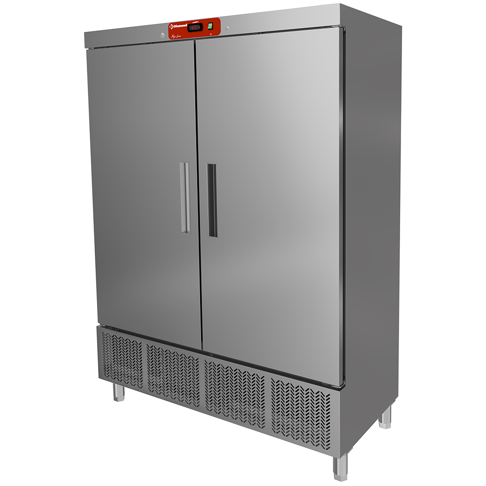 Ventileret Industrikøleskab 1100 Liter – 2 Døre – Rustfrit Stål | Profi Line