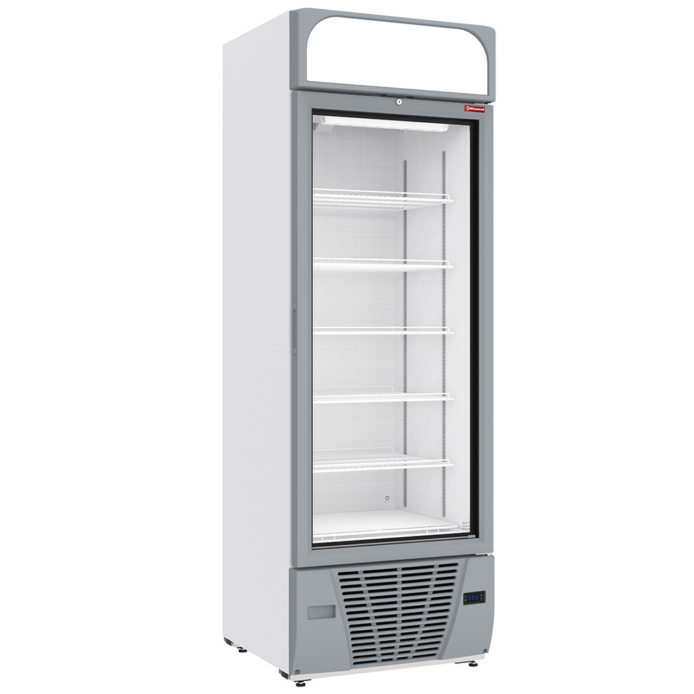 Displayfryser med Lysskilt – 496L – Hvid – Energiklasse C – -24°C