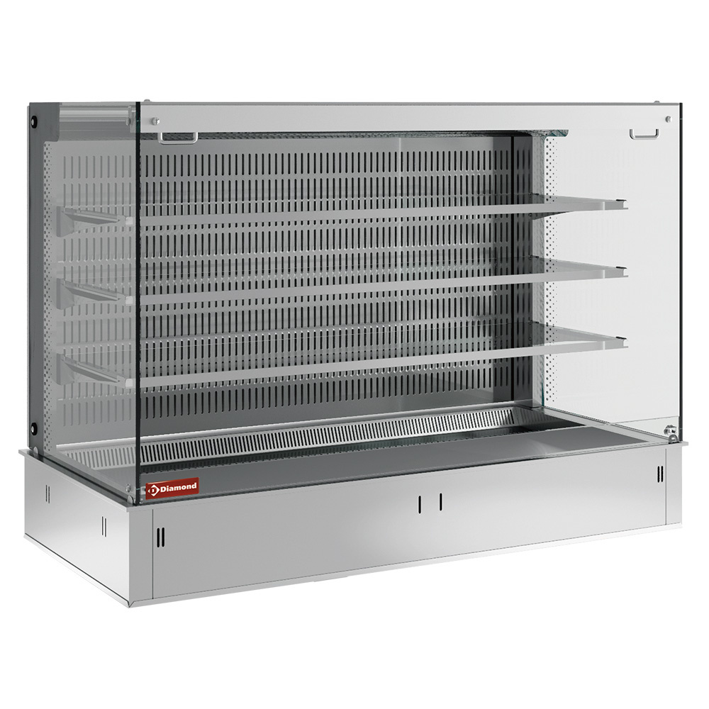 Åben "Square" Kølemontre med Kølebrønd – 1455 mm – 4x GN 1/1 – Til Centralkøl