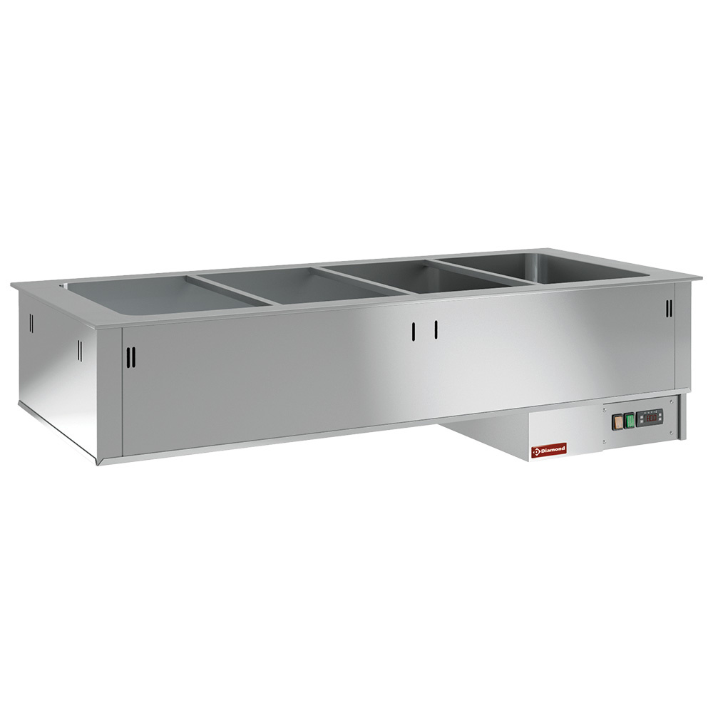 ARMONIA Drop-in Bain-Marie – 2 x GN 1/1 – Automatisk Vandpåfyldning – 2 kW