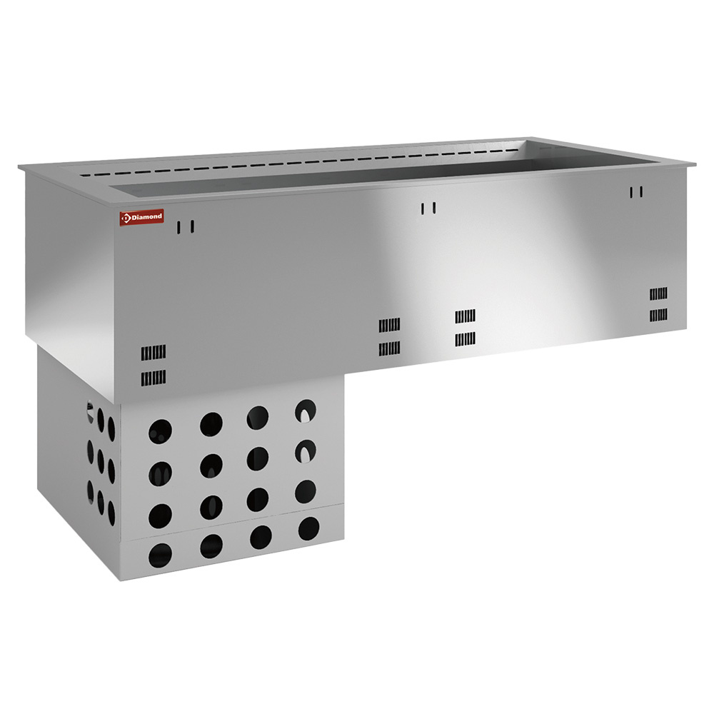 Ventileret Kølebrønd – 3x GN 1/1 – Indbygget Kompressor – 1125 mm