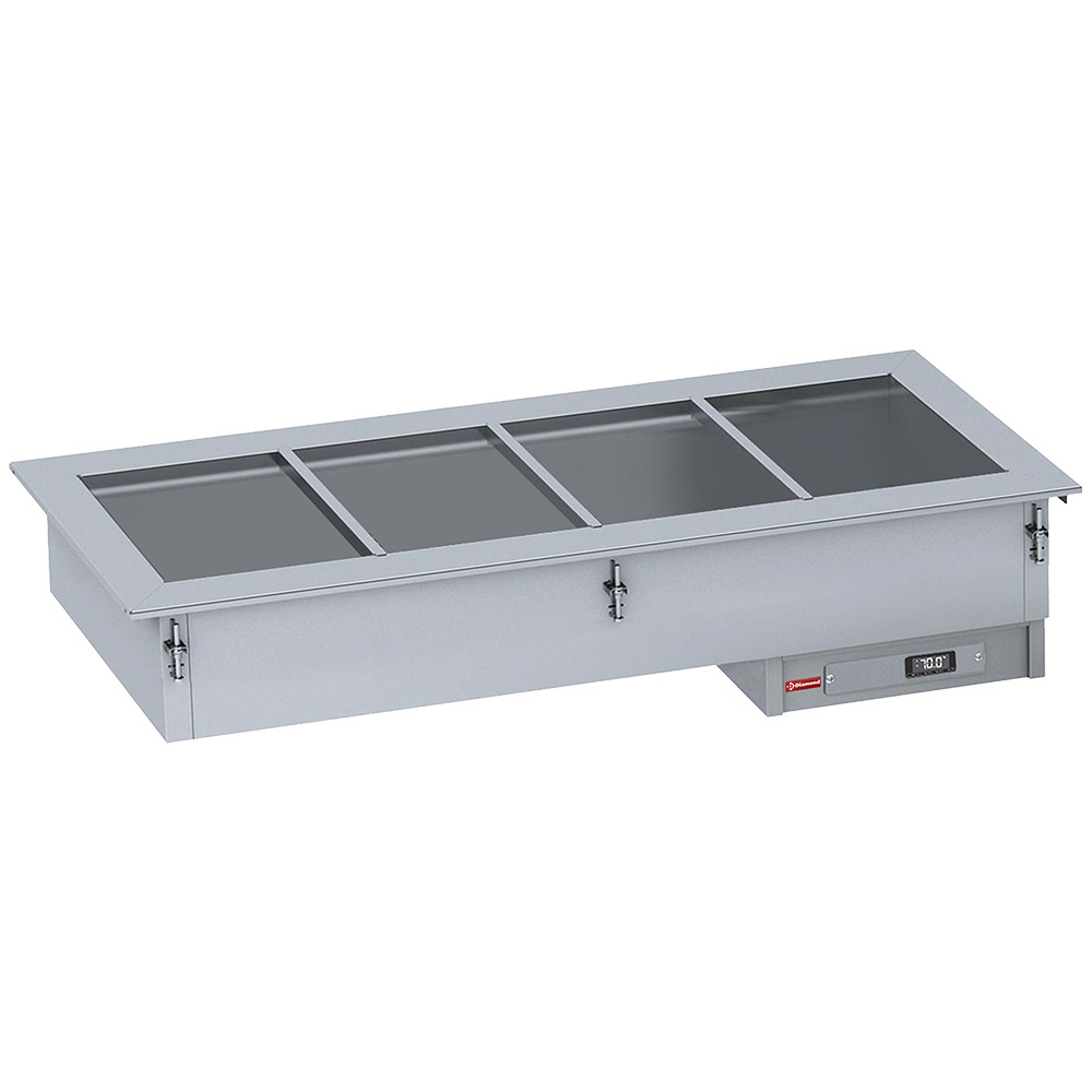 Drop-in Bain-marie – 4 x GN 1/1 – Tør (Dry) – Statisk