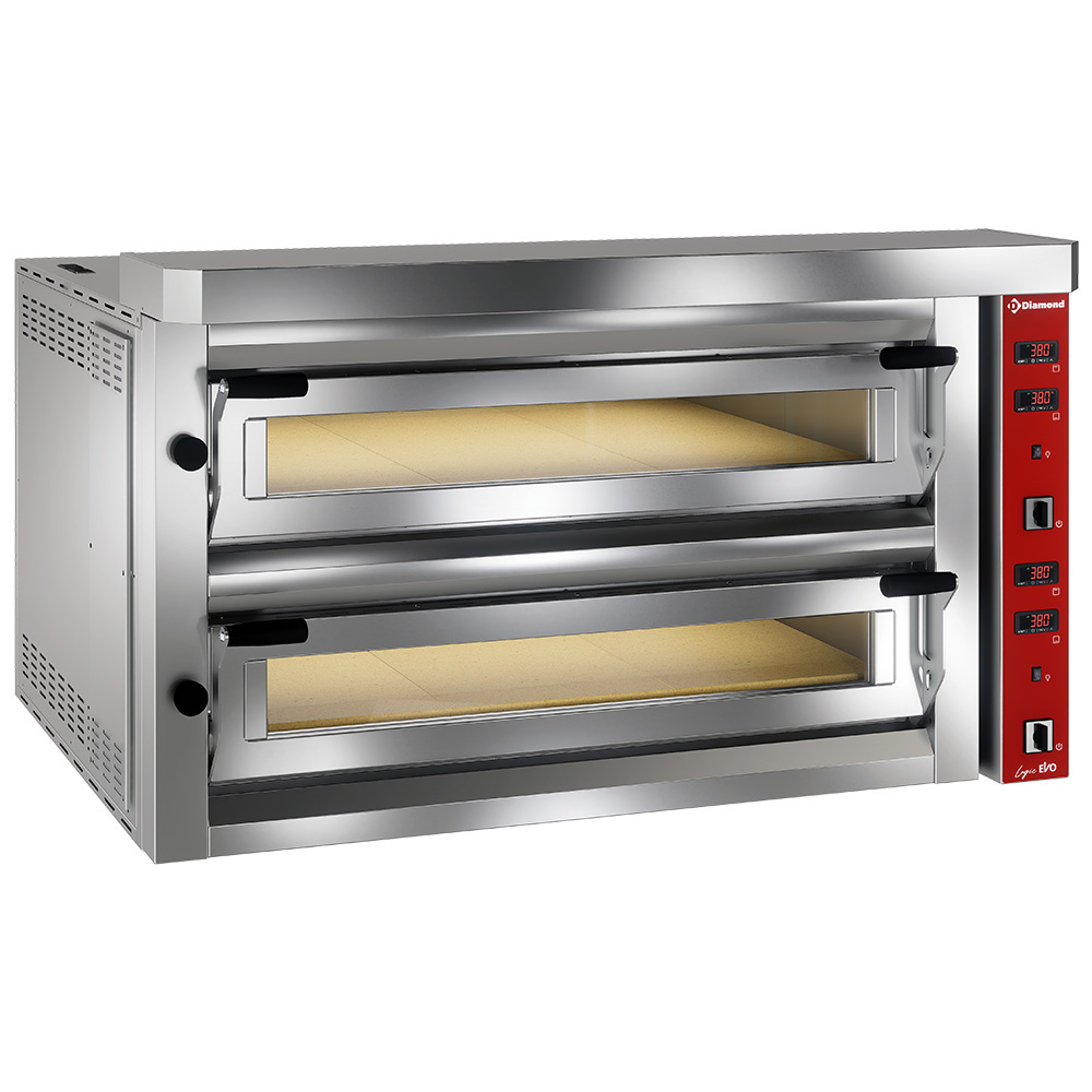 Dobbelt Elektrisk Pizzaovn "Extra Large" – 2 Kamre – 12x Ø35 cm Pizzaer