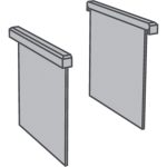 Lateralpanel (Venstre) – Afslutningspanel til Serveringsmodul – 65 x 800 mm