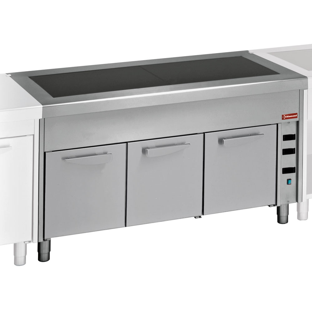Glaskeramisk Varmemodul på Opvarmet Underskab – 4x GN 1/1