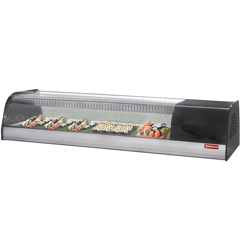 Sushi-kølemontre med dobbelt køling – 138 cm – -1°C til +2°C