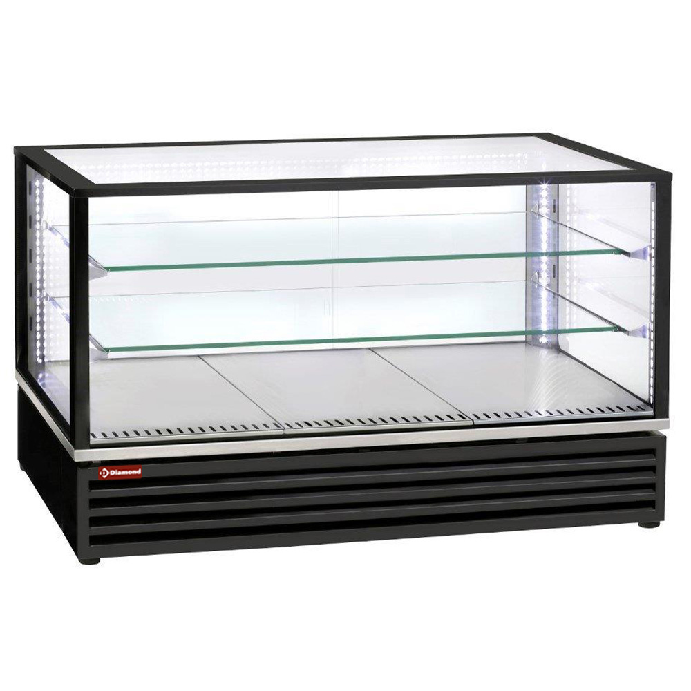 Sort Kølemontre til Bord – 118 cm – EN 400x600 / GN 1/1 – LED Belysning