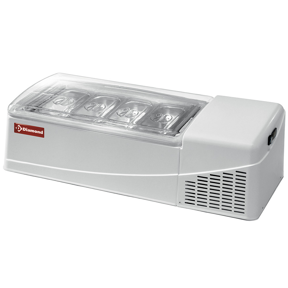 Is-konservator til 4-8 varianter - Hvid - B 125,5 cm - Lav profil