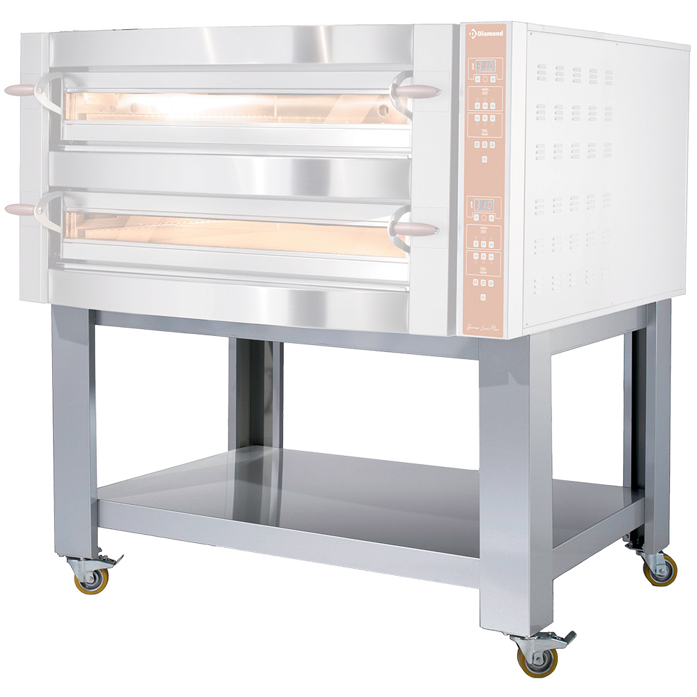 Understel til Pizzaovn GDX12/35-DP – Imitation Rustfrit Stål – Med Hjul