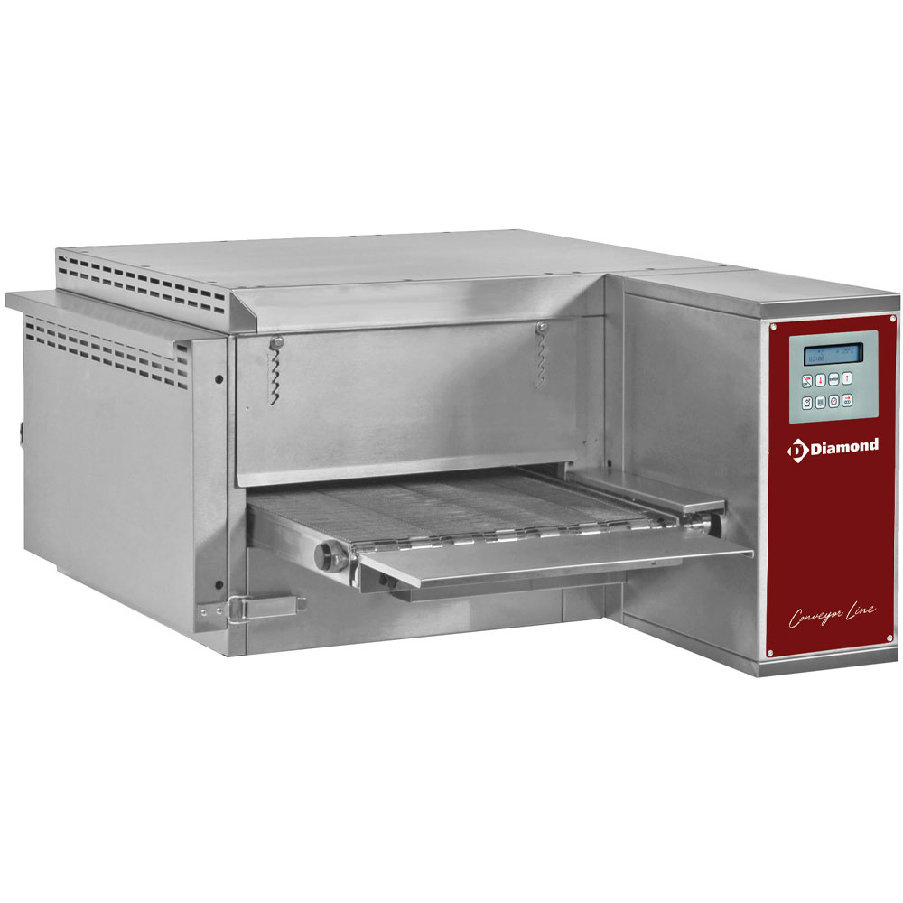 Elektrisk Ventileret Tunnelovn – 400 mm Båndbredde – 7,9 kW – 145 Pizzaer/t