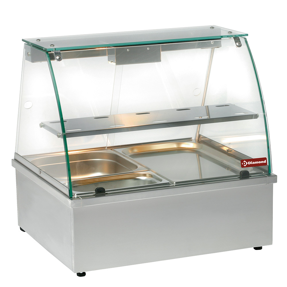 Panoramisk Varmemontre & Bain-marie – 2 x GN 1/1 – Drop-in – 3,5 kW