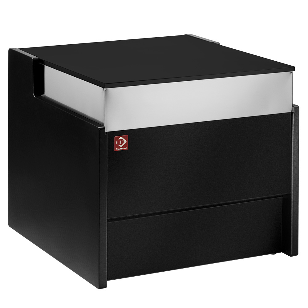 Kassemodul 1000 mm – Sort Design med Eksklusiv Granit Bordplade