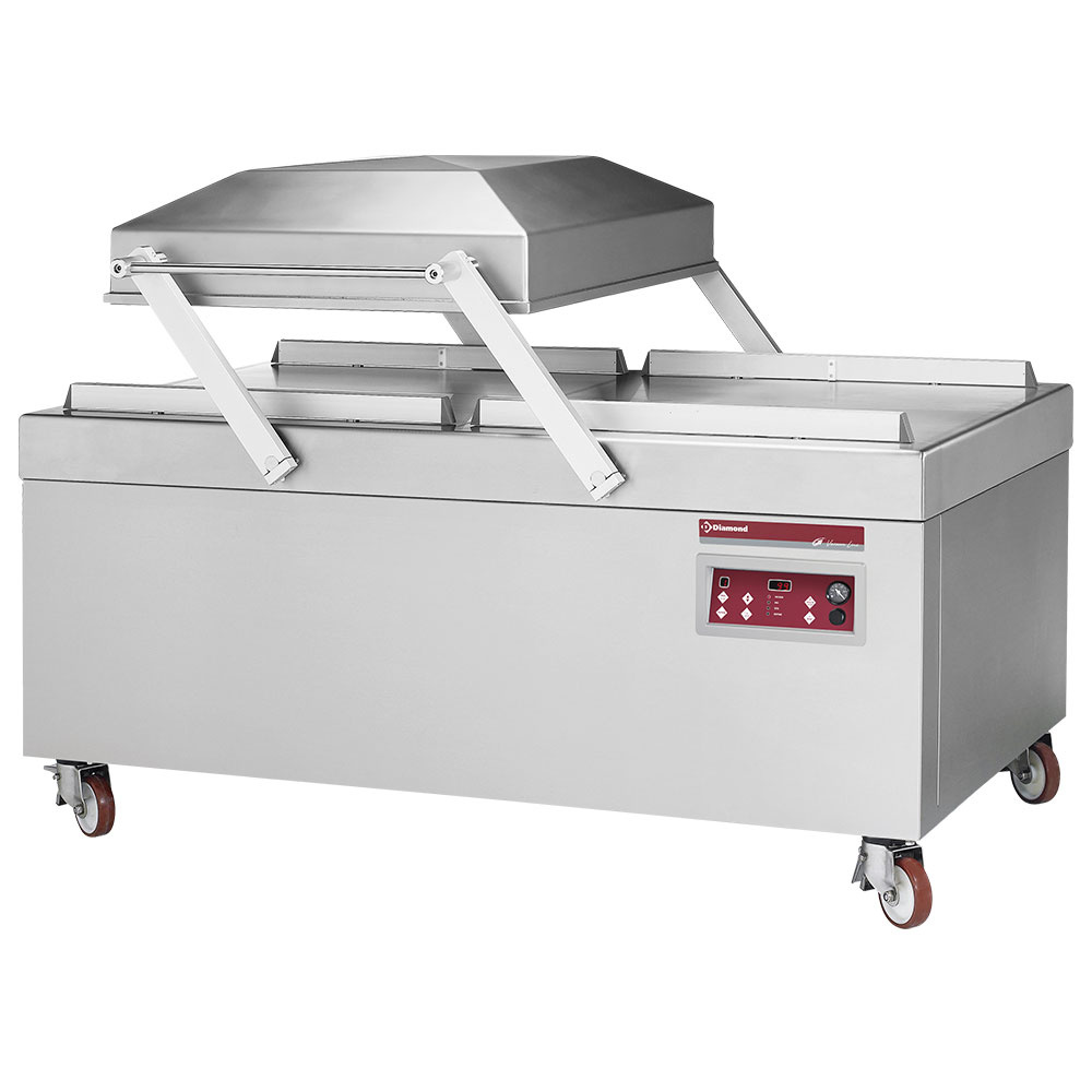 Dobbeltkammer Vakuumpakker – 250 m³/h Busch Pumpe – Industriel Gigant – 400V