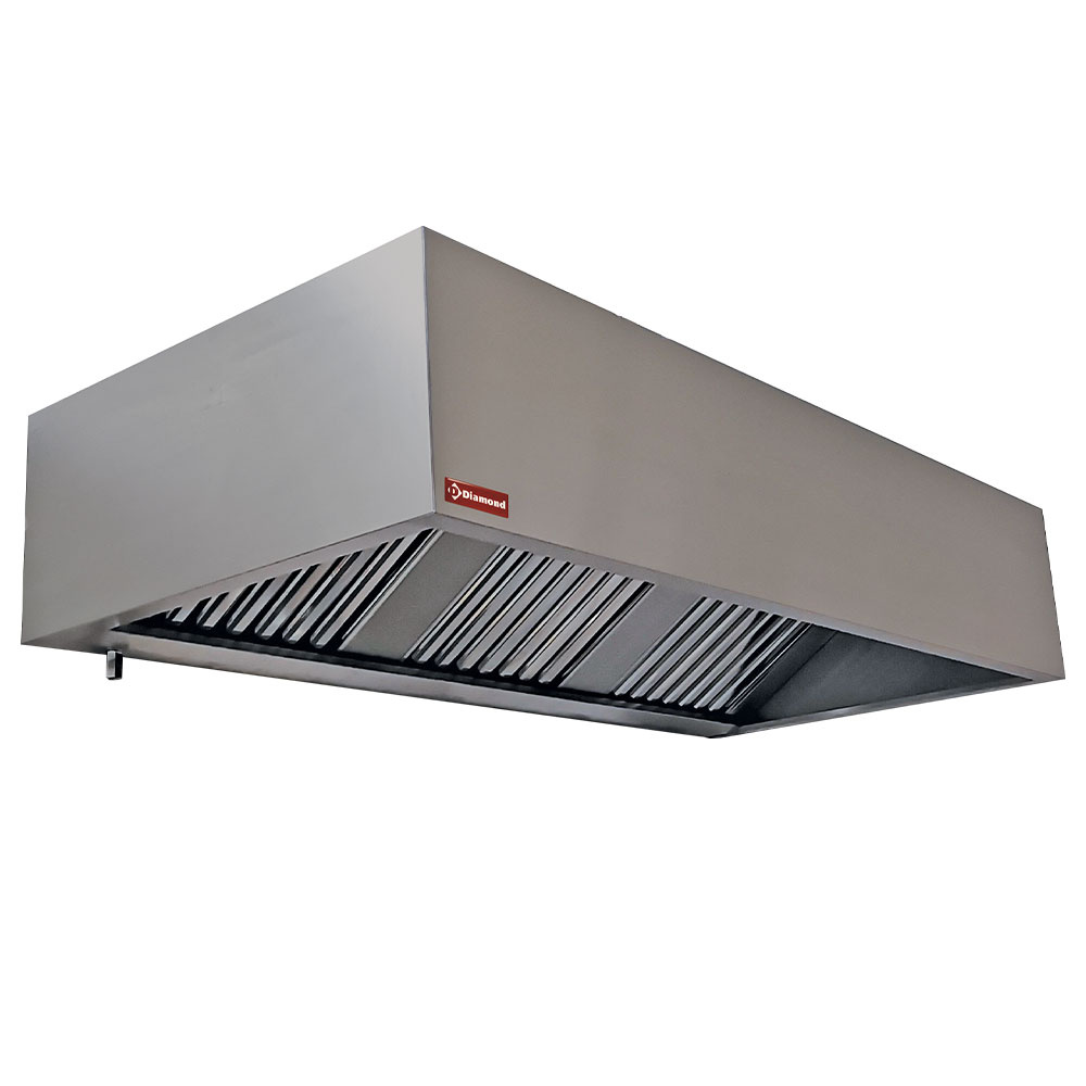 Emhætte med Motor – B2500 x D950 x H400 mm – 2375 m³/h - AISI 441