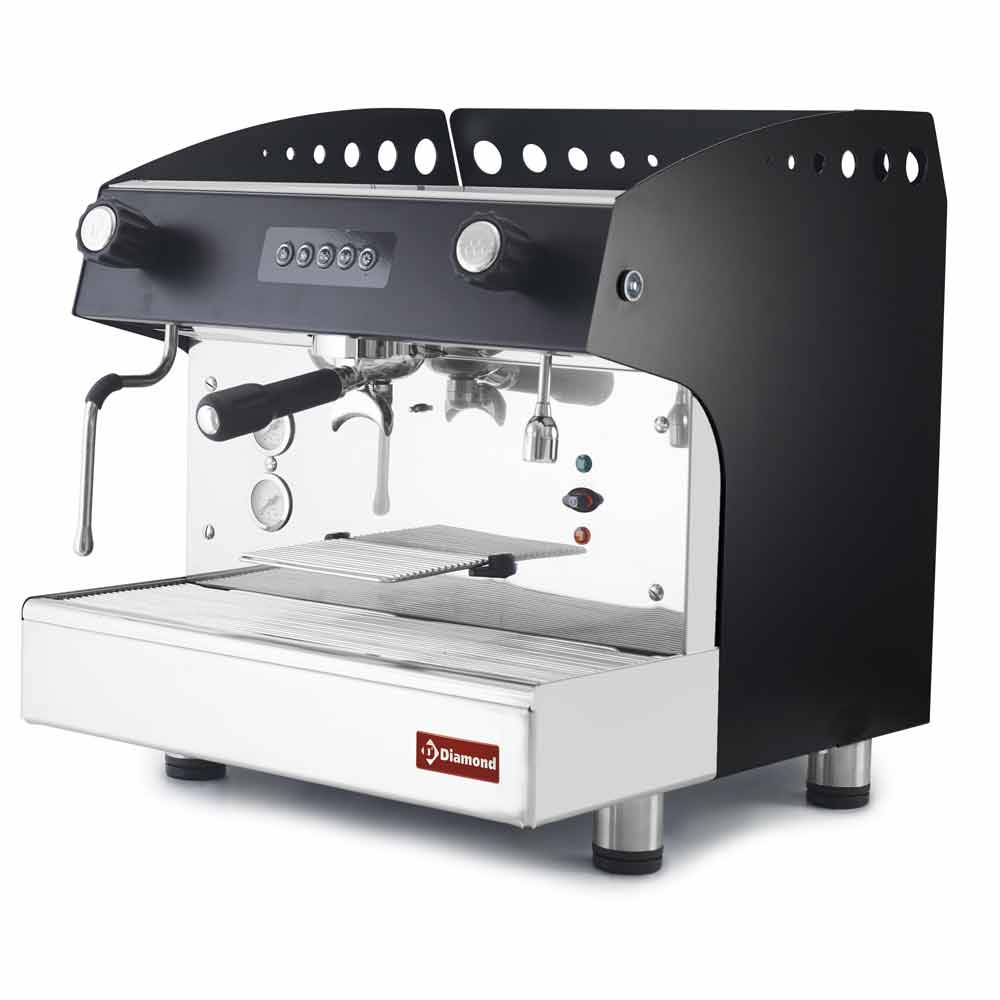 Espresso Kaffemaskine – 1 Gruppe (Sort) – Kompakt Design & Volumetrisk Styring