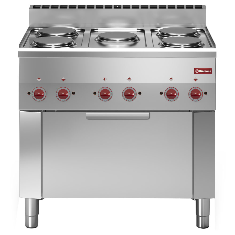 Elkomfur 5 kogeplader – El-varmluftsovn GN 1/1 – PRO 600 EVO – 900 mm – 13 kW
