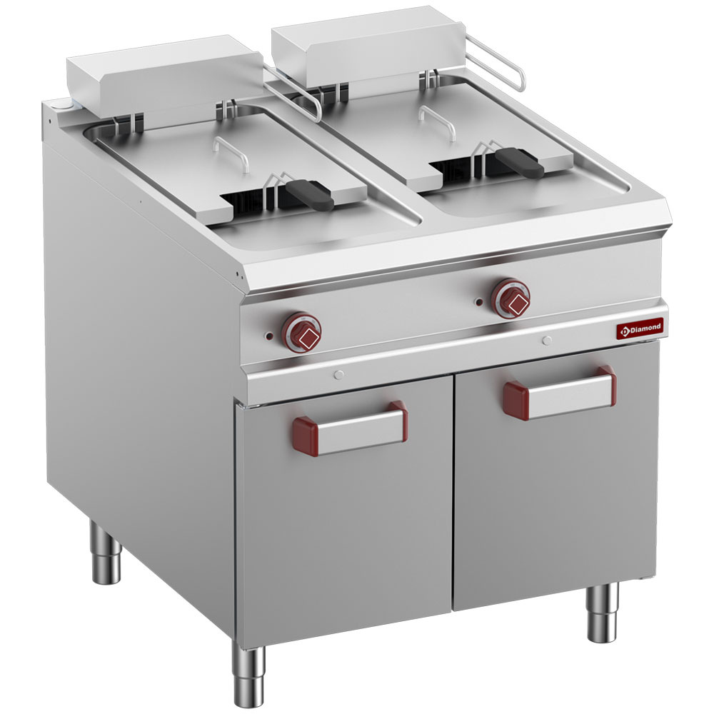 Elektrisk Dobbelt Friture 2 x 18L – Lukket underskab – 32 kW – AISI 304