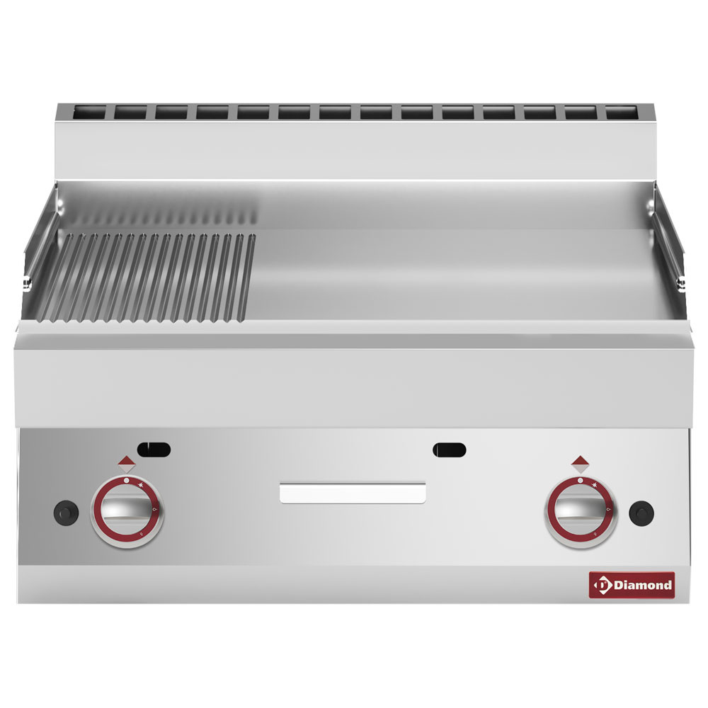Gas stegeplade Alpha 650 – 2/3 glat & 1/3 riflet – Hårdkrom – 11,4 kW
