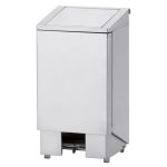 Professionel 120L Affaldsbeholder i Rustfrit Stål – Pedal & Soft-close – HACCP