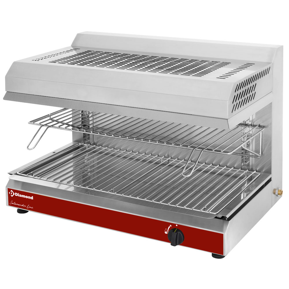 Gas-salamander – 800 mm – 7.000 kcal/h – 4 niveauer – rustfrit stål