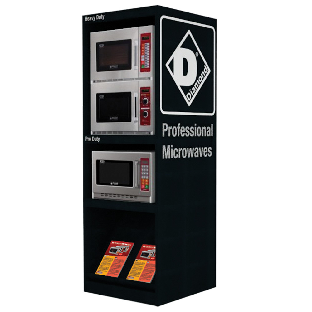 Møbel til 3 Mikrobølgeovne - Sort (Self-Service Station 70 cm)