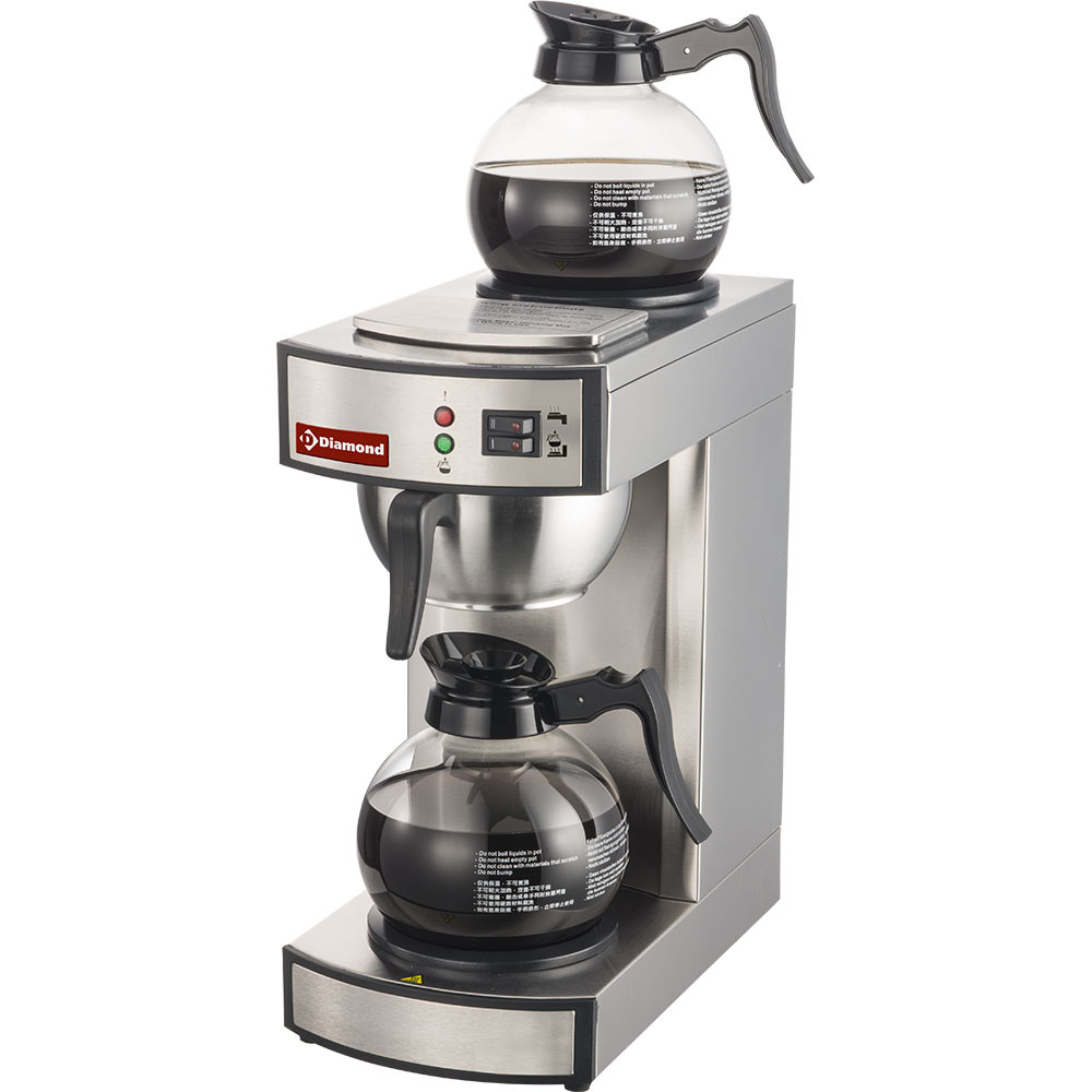 Kaffemaskine med 2 Varmeplader – Hurtigbrygger – Inkl. 2 Glaskander (2,25 kW)