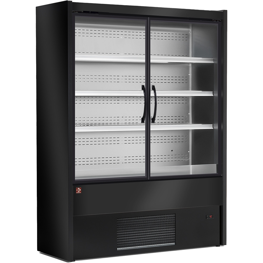 Sort Vægkøler med Glaslåger 700mm - Slimline (57cm) - Energiklasse B - Diamond Line Sort Vægkøler med Glaslåger 700mm - Slimline (57cm) - Energiklasse B