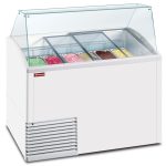 Isdisk med Lige Glas (10 Kantiner) + Stort Lager - Energiklasse B