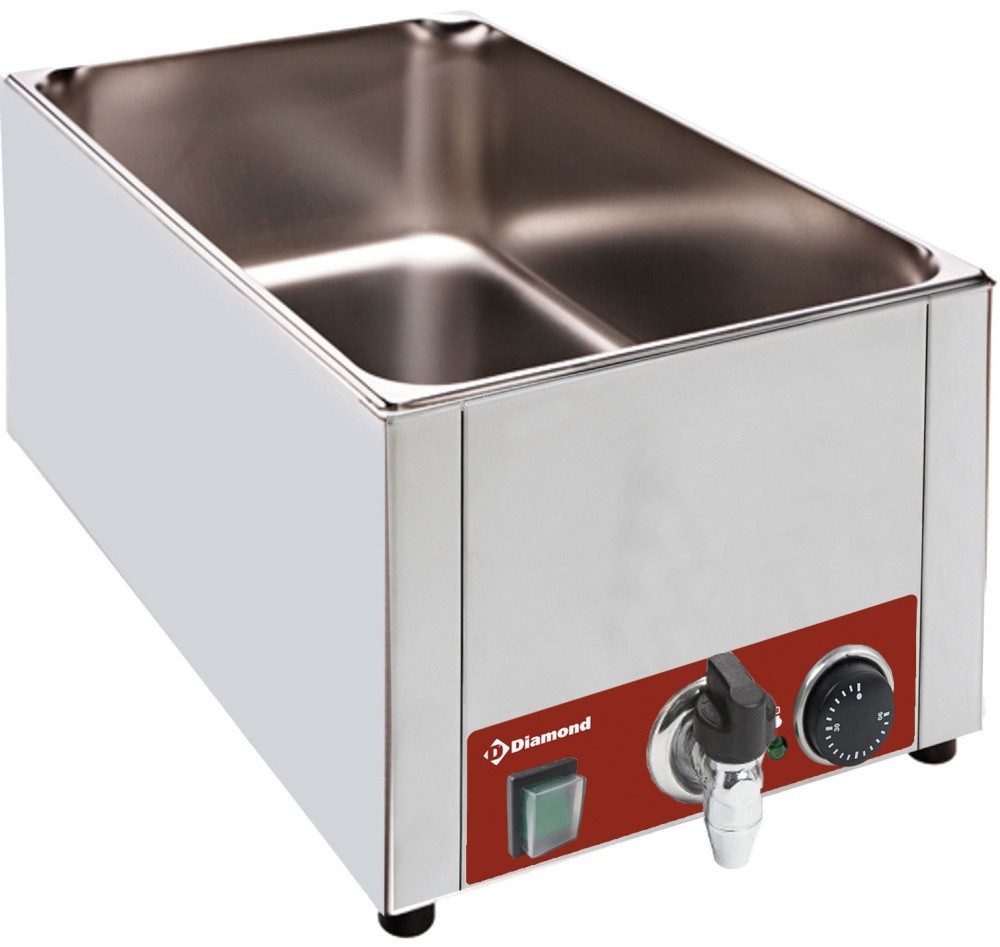 Elektrisk Bain Marie til bord – GN 1/1 (Med aftapningshane)