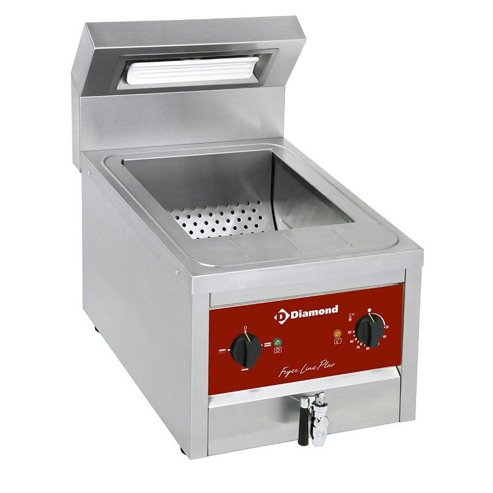Pommes frites-varmer og saltekar – 12 liter (Bordmodel)