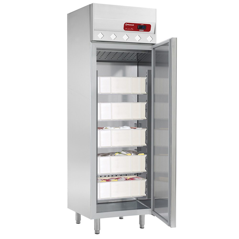 Fiskekøleskab 400 Liter - Inkl. 5 Fiskebakker - Rustfrit Stål (AISI 304)