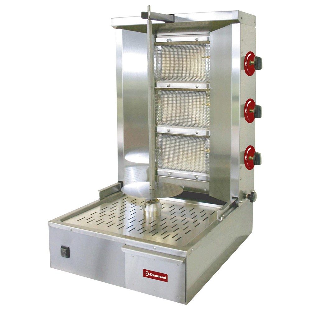 Gas-gyrosgrill – 35 kg (Infrarøde brændere)