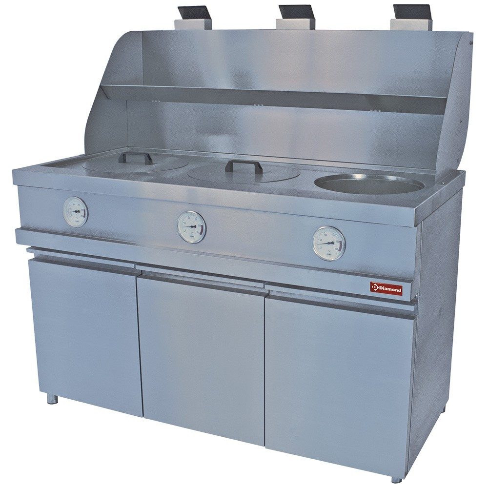 Gasfriture HEAVY DUTY – 3 runde tanke (3x 13 liter) – Mekanisk