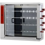 Vitrokeramisk Kyllingegrill 110 cm – 4 spyd (24 kyllinger, El, AISI 304)
