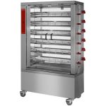 Gas-Kyllingegrill 110 cm – 6 spyd (36 kyllinger, AISI 304 stål)