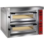 Dobbelt elektrisk pizzaovn til 8 pizzaer (Ø 350 mm) – Fuldt ildfast bagekammer
