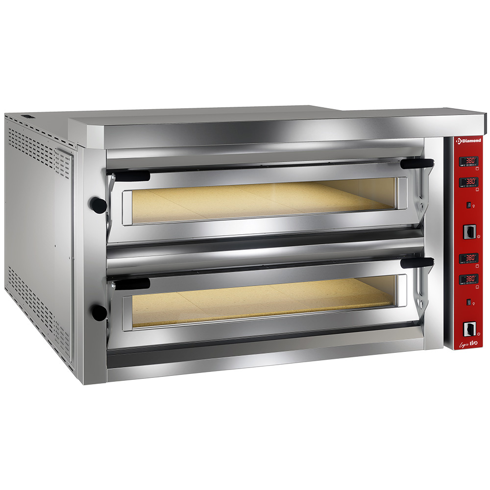 Extra Large Dobbelt Pizzaovn – 18 pizzaer (Ø 350 mm) – Fuldt ildfast kammer