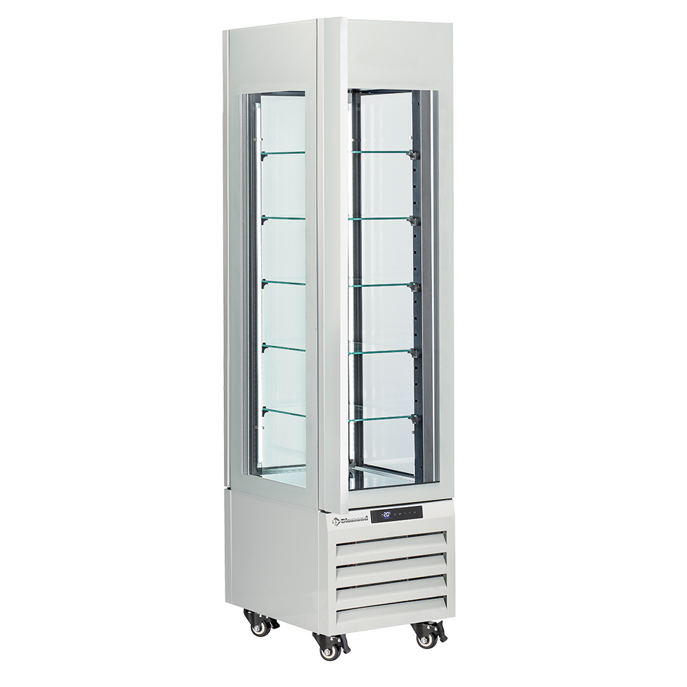 Displaymontre til Kager & Is 260 L – Hvid - B450 x D650 x H1900 mm