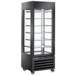 Eksklusiv Iskremvitrine "FULL Glazed" – 440 L – Sort – B700 x D650 x H1900 mm - Diamond Line Eksklusiv Iskremvitrine "FULL Glazed" – 440 L – Sort – B700 x D650 x H1900 mm