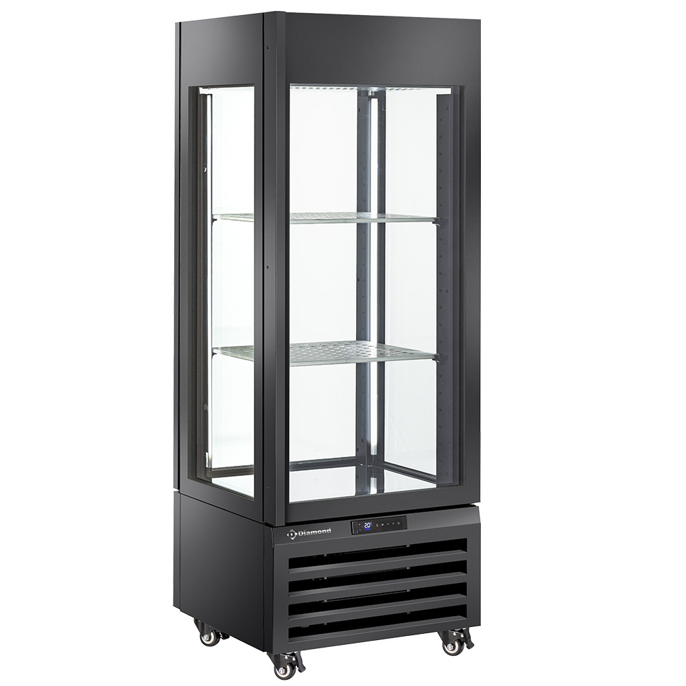 Vinkøleskab "FULL GLASS" – 440 L – Sort – Energiklasse A - B700 x D650 x H1900 mm