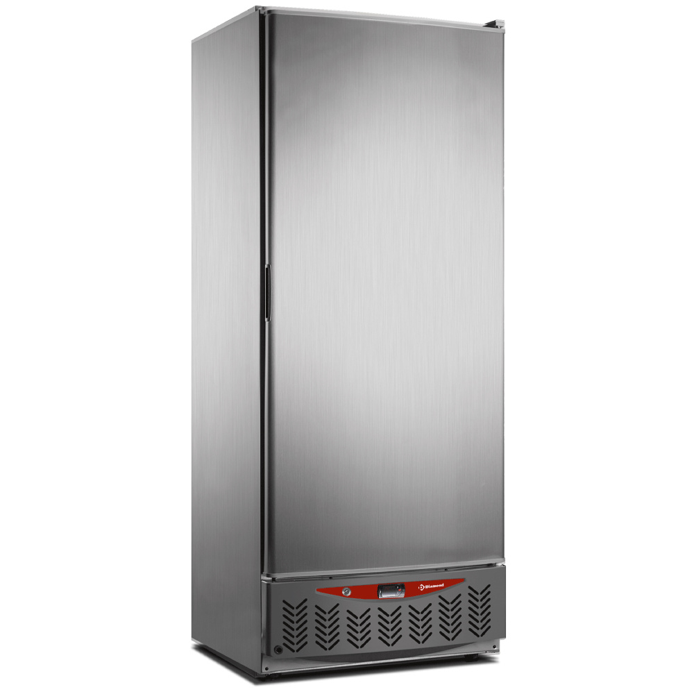 Industrifryseskab 525 Liter – Statisk Køl – Rustfrit Stål – GN 2/1 & 600x400 - B750 x D740 x H1900 mm