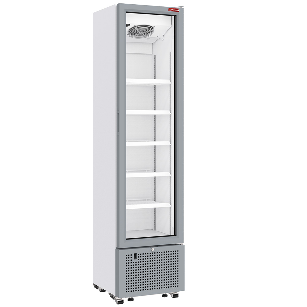 Hvid Flaskekøler – 221 Liter – Kompakt Design – 260 Dåser – B450 x D497 x H1881 mm
