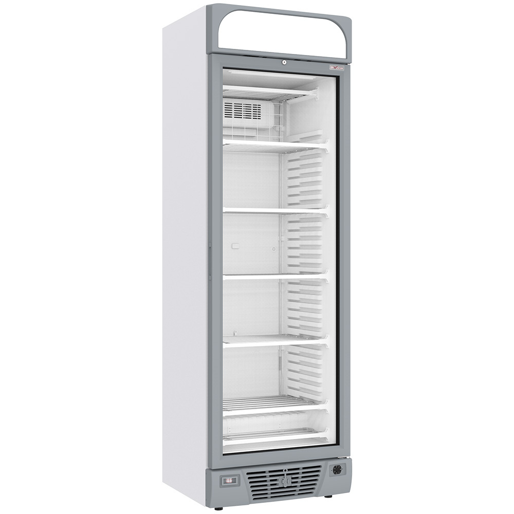 Displayfryser 374 L med Lysskilt – Hvid - B640 x D670 x H1980 mm