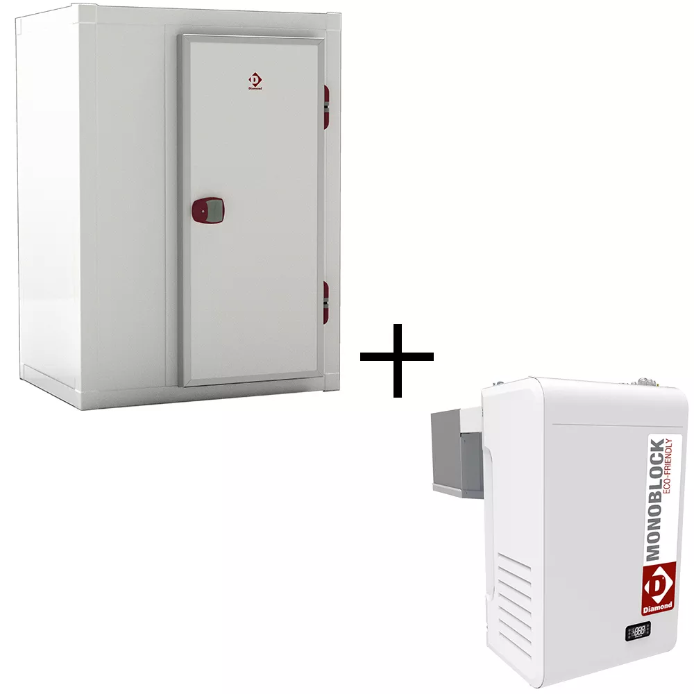 Komplet Fryserum 2,57 m³ – ISO 80 mm – inkl. "Overlapping" Fryseaggregat (-25°C)